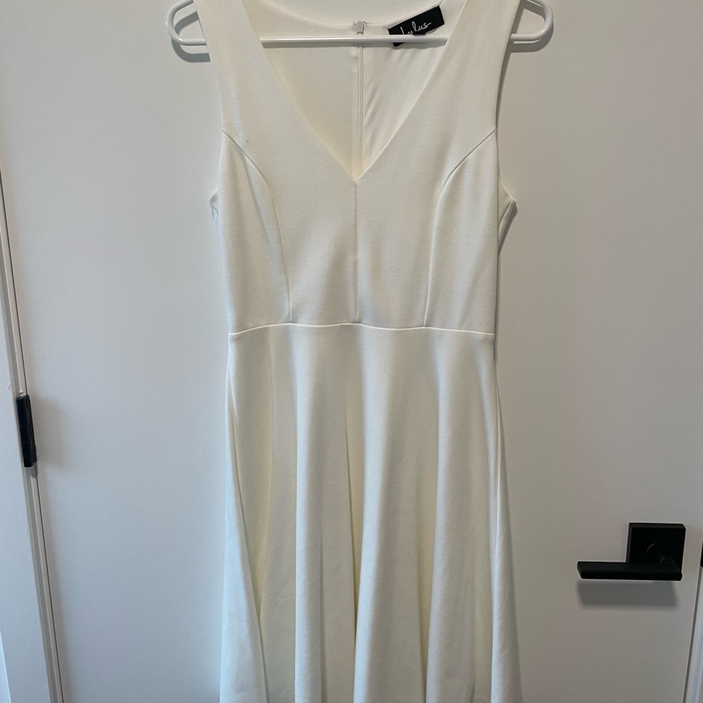 Lulu’s White tank top fit and flare dress